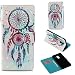 Produktbild Samsung A6 PLUS Hülle, Samsung A6 PLUS Schutzhülle, Samsung A6 PLUS cover Alfort Lederhülle Design Dual Use Flip Hülle Cover Schale Book Type PU Leder + PC Hülle Innere Magnetverschluss Flip Case Wallet Case für Samsung A6 PLUS Smartphone Ledercase Tasche Taschen Schalen Handytasche mit Standfunktion und Kartenfächer ( Bunte Tropfen Windspiele )