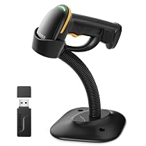 Inateck Scanner Code Barres Bluetooth - Lecteur 1D Sans Fil, Longue Autonomie Avec APP