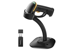 ‎INATECK Inateck 2D Barcode Scanner mit Intelligentem Ständer, Kabellos QR Code Scanner, Handscanner mit APP und SDK, 2D Imager mit 2600mAh Akku, BCST-35