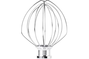 MOLOUDAN K45WW 6-Wire Whip Attachment for KitchenAid 4.5 and 5 Quart Tilting Head Stand Mixer, Egg Cream Stirrer, Cake Mayonnaise Whisk, Whisk Attachment for KitchenAid Mixer Accessories