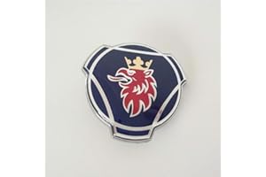 FTC 1x azul plateado con logotipo de Griffin rojo para Scania coche camión parrilla delantera insignia emblema Logo 1401610