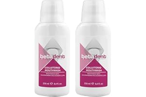 Betadent KIT 2 COLLUTORIO CON CLOREXIDINA 0,20%. Contrasta placca, carie, gengiviti. Ideale in caso di gengive irritate e infiammate e in seguito a trattamenti odontoiatrici chirurgici. 2x250 ml