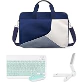 Microcase Xiaomi Pad 7 / Pad 7 pro 11.2 inch Tablet i&ccedil;in Macbook &Ccedil;antası + T&uuml;rk&ccedil;e Bluetooth Klavye + Mouse + Tablet Standı Ye