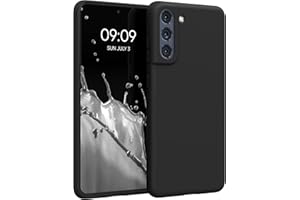kwmobile Funda para Samsung Galaxy S21 FE Carcasa - Ultrafina de TPU y Silicona con Bordes elevados anticaídas - Negro Mate