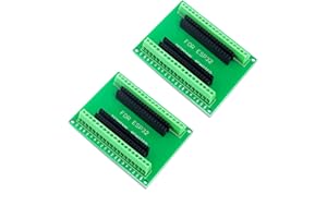 DUBEUYEW ESP32S Breakout Board GPIO 1 in 2 per 38PIN Versione Ampia ESP32 ESP-WROOM-32 Scheda di Sviluppo Microcontrollore 2.4 GHz Dual Core WLAN WiFi + Bluetooth 2-in-1(2 Pack)