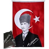 Lona Art Turkish Flag Atat&uuml;rk Poster Satin Fabric 70 X 100 Cm