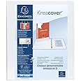 Exacompta - ref. 51842E - 1 customizable rigid opaque binder with 3 pockets - 4 D-rings of 30 mm - Spine 47 mm - External dimensions: 32 x 27.7 cm - Format to be filed A4 Maxi - Colour: white