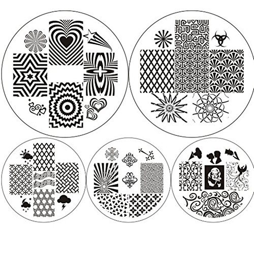 Born Pretty 5pcs Nail Art Stamp Template Image Plates BP11-15