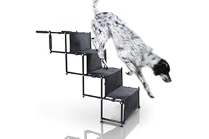 Bella & Balu Rampa para Perros Plegable – Escalera de Perro para Ayudar en la Entrada y Salida del Coche.