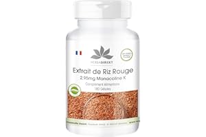Extrait de Riz Rouge - 180 gélules - 2,95mg Monacoline K | Herba Direkt - Qualité des pharmacies allemandes