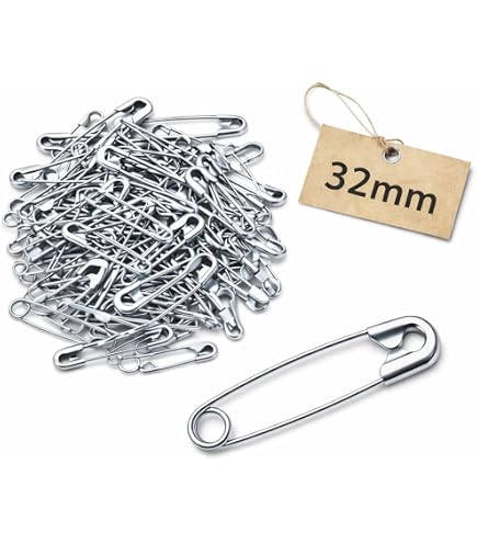 120 Pezzi Spille da Balia con Custodia Trasparente, 19mm Assortite Spille da Balia Colorate Piccole Nichelate Acciaio Inossidabile Safety Pins per Vestiti Cucito Artigianato Gioielli Fai Da Te