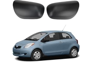 CONBLOM Auto Spiegelkappen, 1 Paar Auto Tür Außenspiegelkappe Rückspiegelkappe Seitenspiegel Abdeckungen für Toyota Yaris 2005-2011 (Strukturiertes Schwarz)
