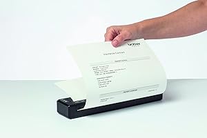 Brother PJ-863 Mobiler A4 Thermodirekt-Dokumentendrucker mit 300 DPI Druckauflösung, 13,5 Seiten/Minute, Bluetooth- und USB-C-Schnittstelle, Schwarz, 255 x 30 x 55 mm (B x H x T)