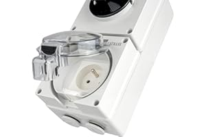 LATRANS natynkowe gniazda wtykowe z zestykiem ochronnym do wilgotnych pomieszczeń, pojedyncze lub podwójne, stopień ochrony IP66, również wtedy, gdy wtyczka jest włączona (1-krotne z włącznikiem/wyłącznikiem)