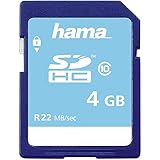 Hama Speicherkarte SDHC 4GB (SD-2.0 Standard, Class 10, High Speed, Datensicherheit dank mechanischem Schreibschutz, Beschrif