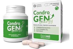 Innovet, Condrogen Energy, per Articolazioni dei Cani, Ideale per Cuccioli e Cani Attivi, con Glucosamina e Condroitin, 60 Compresse Masticabili