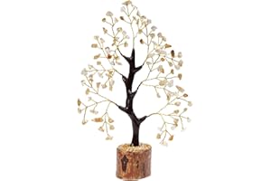NARIBABU Citrine Crystal Tree - Good Luck Crystals - Crystals and Gemstones - Feng Shui Money Tree - Crystal Bonsai Tree - Spiritual Decor - Reiki Gifts for Women