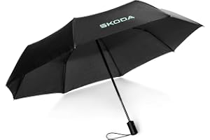 Skoda 6U0087602 fickparaply paraply paraply, svart, svart, Einheitsgröße, Klassiskt