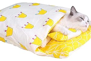 Clgorm Orthopädischer Katzenschlafsack, Katzenschlafsack Warm, Katzen Schlafsack, Gemütliche Beruhigende Katzendecke, Sicherheitsgefühl-Tierbett (F, L (Within 12 pounds))