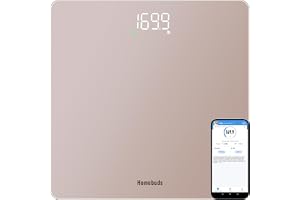 Homebuds Smart Badrumsvågar, Hög Precision 0,05kg Av Vår Professionella Fabrik Sedan 2001, Digitala Kroppsvåg Step-on Och Ljusstark LED-lampa, Appsynkronisering Med Vkter och BMI, 182kg