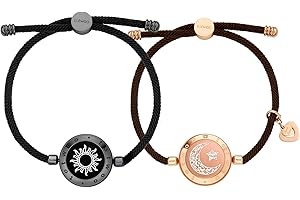 TOTWOO Bracelet Couple, Bijoux Couple Amoureux pour 2, Love Bracelet Distance, Bracelet Vibrant Couple, Bracelets Tactiles Intelligent, Bracelet Connecté Couple pour Saint Valentin, Amitié, Femme