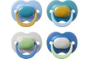 Tommee Tippee Ultimate Fit Soother, 18-36 Months, 4 Pack, Colour Blocked, Orthodontic Dummy for Babies, Symmetrical Teat, Air