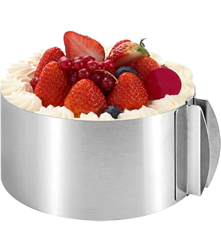 Anello Taglia Torta Regolabile In Acciaio Inox - Diametro 7.8 Pollici, Per Torte Rotonde, Lavabile In Lavastoviglie - Foto 7