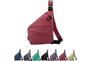 GDOKKNY Anti Theft Crossbody Bag for Women Personal Flex Travel Bag Anti-Theft Cross Body Bag Sling Chest Bag for Men （Black）