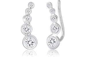 Elli Damörhängen öroncuff cirkel geo kristaller i 925 sterling silver e