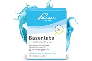 ‎PASCOE NATURMEDIZIN SEIT 1895 Pascoe Basentabs pH-balance Pascoe: für den Säure-Basen-Haushalt, mit Magnesium, Zink, Calcium, 100% vegan (100 Tabletten)