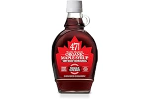 47 NORTH 47° North Sirop d'érable biologique doré, TRÈS FONCÉ - TRÈS INTENSE, Canada, 250g, source unique, grade A, sans gluten, végétalien, goût léger et sucré pour les crêpes et plus encore