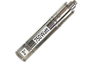 AMUR Sandverträgliche Tiefbrunnenpumpe 3Zoll 230V Brunnenpumpe Wasserpumpe Gartenpumpe Rohrpumpe Hauswasserwerk Bohrlochpumpe für neuangelegte u. sandhaltige Brunnen zur Förderung von Flugsand