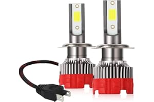 Kairiyard LED H7 Ampoules de Phares à LED 6000K HI Beam 55W 8000 Lumens Antibrouillard Kit DOB Chip Extrêmement Lumineux 2 Lampes Rotation à 360° Bi-Xénon Conversion Tout-en-Un Garantie de 2 Ans