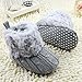 Etosell Newborn Crochet/Knit Fleece Boots Toddler Girl Wool Snow Crib Shoes Booties (S/0-6 Months, Grey)