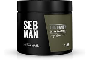 ‎SEB MAN SEB MAN THE DANDY – Pomade mit leichtem Halt und Glanz-Finish – Styling Creme für lebendige Styles – mit anregendem Duft von Bergamotte und rosa Pfeffer – 75 ml