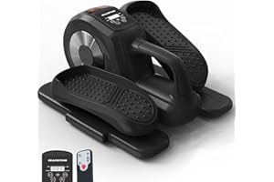 GEARSTONE Ellittica sotto il tavolo, pedaliera elettrica silenziosa e portatile, 12 velocità regolabili, display LCD e telecomando, per casa e ufficio, adatta a tutti (black silver)