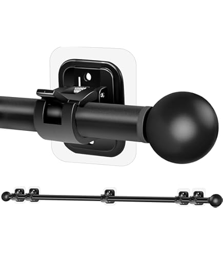Kingsea 4 Stück Gardinenstangenhalter Ohne Bohren - Transparente Selbstklebende Halterung Für Vorhänge Bis 2,2cm