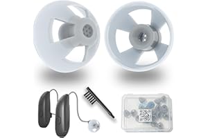 AUDISAISI Resound Open Domes for Hearing Aid Comfortable Silicone Design Noise Reduction Enhanced Acoustics Breathable and Easy to Clean Hearing Aid Accessories Resound Hearing Aid Domes (Gray, Large-20pcs)
