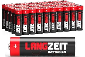 Langzeit Batterien AA 50 Stück Premium Mignon LR6 Alkaline Batterie 1,5V