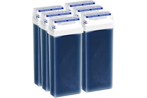 Beauty Image - Cera Depilatoria Roll On - Cera Tibia de Resinas Naturales de Pino con Azuleno - Baja Temperatura - Para Pieles Sensibles - Facial y Corporal - 110ml - Pack 6 Cartuchos
