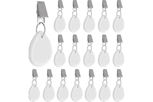 MIVIDE 18pcs Poids de Nappe, Poids pour Nappe de Table Exterieur, Pendentif Nappe en Marbre pour Fêtes, Jardin, Maison Intérieur, Camping, Pique-Nique (Blanc)