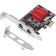 NICGIGA Dual LAN Gigabit Network Card, 2 * 1000Mbps Ethernet Interface Adapter, with Intel 82575/82576, 2 Port PCIe NIC, Supp