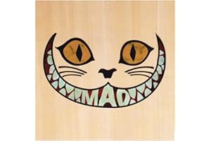 Inlaystickers Sticker für Gitarren, Bass & Ukulelen - Cheshire Cat/Mad Cat - Schwarze Perle B-299CC-BP