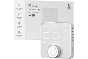 SONOFF Thermostat Core Zigbee Smart Termostat TP-WGZBA | Vattenburen golvvärme & pannsystem, 3 program 12 tidsintervall, ener