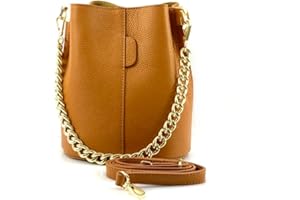 Superflybags Donna Borsa a Secchiello in vera Pelle Modello KIM 24x20x14made in Italy