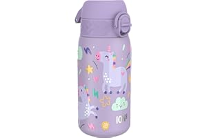 ION8 Butelka na Wodę, Szczelna, Łatwe Otwieranie, Bezpieczny Zamek, Można Myć w Zmywarce, Bez BPA, Higieniczne Pokrycie, Uchwyt do Przenoszenia, Łatwa Czyszczenie