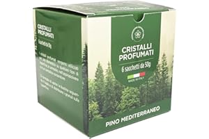 DL SERVICE Gránulos perfumados para aspiradoras – Cristales ambientales – Caja de 6 Sobres de 50 gr (Pino Mediterráneo)
