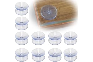 LJFEA 10 ventosas, Multifuncional, Caucho de Silicona, ventosas, Doble Cara, Antideslizante, Placa de Vidrio (tamaño: 20 mm)