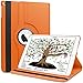 Price comparison product image Case for iPad 9.7 inch 2017 / iPad Air Case, HZSSEC 360 Degree Rotating Stand Cover with Auto Sleep/ Wake Function, for Apple New iPad 9.7 inch 2017 Tablet / iPad Air 2013 Model, Orange