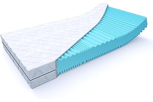 ‎MSS E.K. MSS e.K. Aqua Deluxe - 7 Zonen Wellness Kaltschaummatratze - 140 x 200 cm x 16 cm (Kernhöhe 14 cm) - Härtegrad H2 & H3 - Matratze Wendematratze Kaltschaum Oeko-TEX
